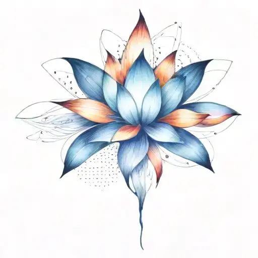 Dark Deep Intergalactic Blooming Lotus Flower