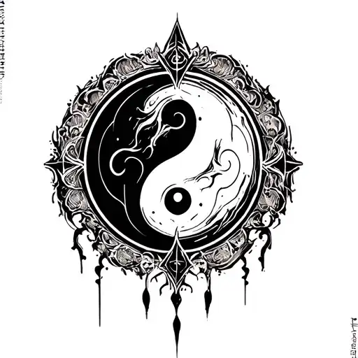 Ying Yang Round Logo Incorporated