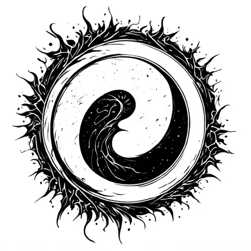 Ying Yang Round Logo Incorporated