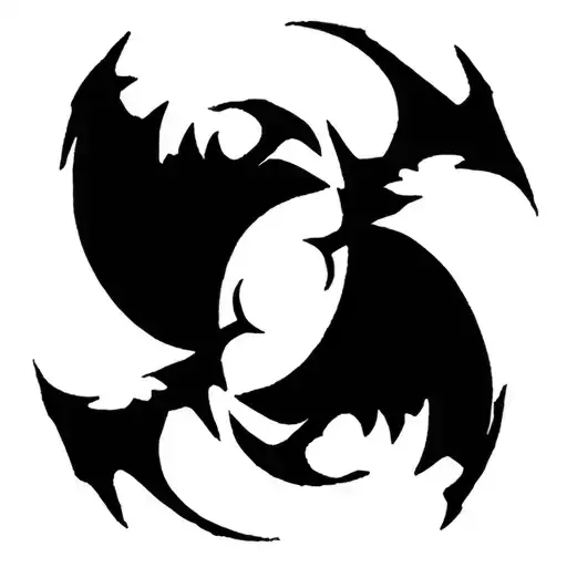 Egyptian Ying Yang Round Logo Incorporated Within