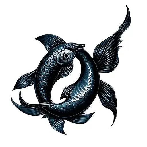 Pisces Ying Yang Koi Fish
