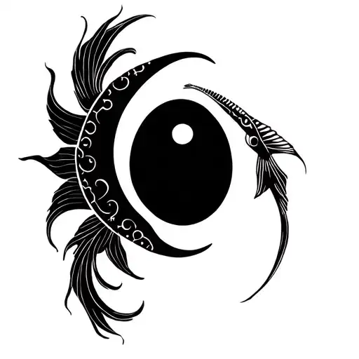 Pisces Ying Yang Koi Fish