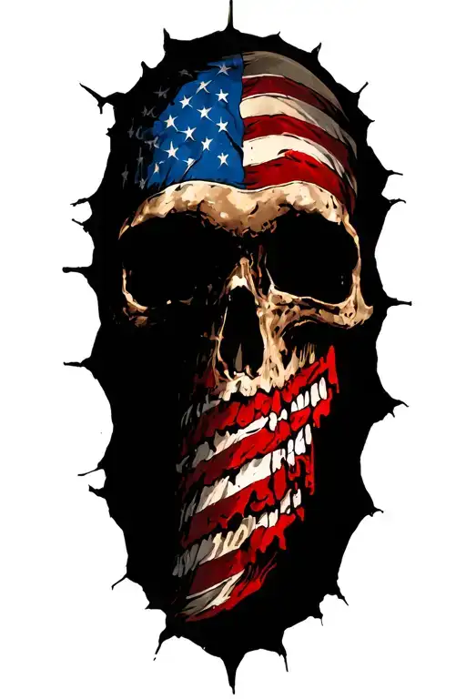 American Flag Ripped Ends