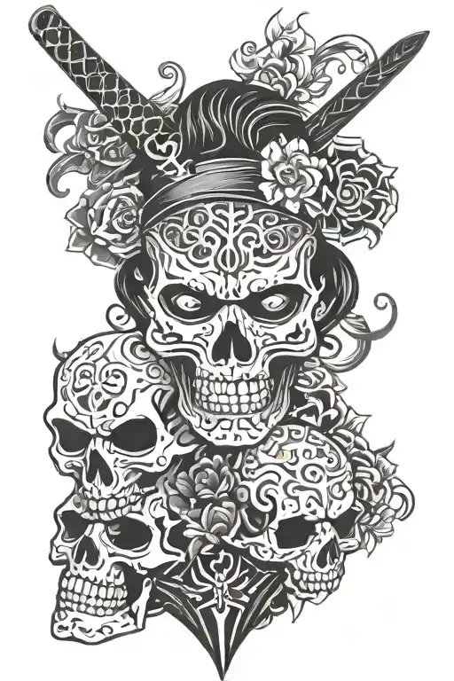 Calaveras Y Mascaras Samurai