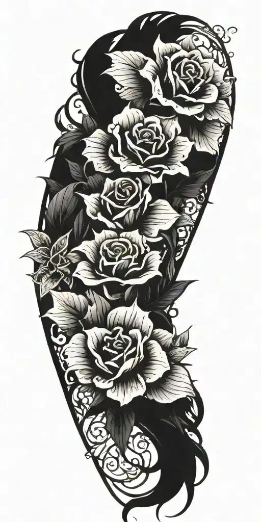 Flowers Wrapped Around The Arm