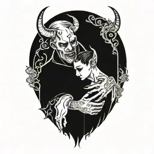 Devil Holding God Holding