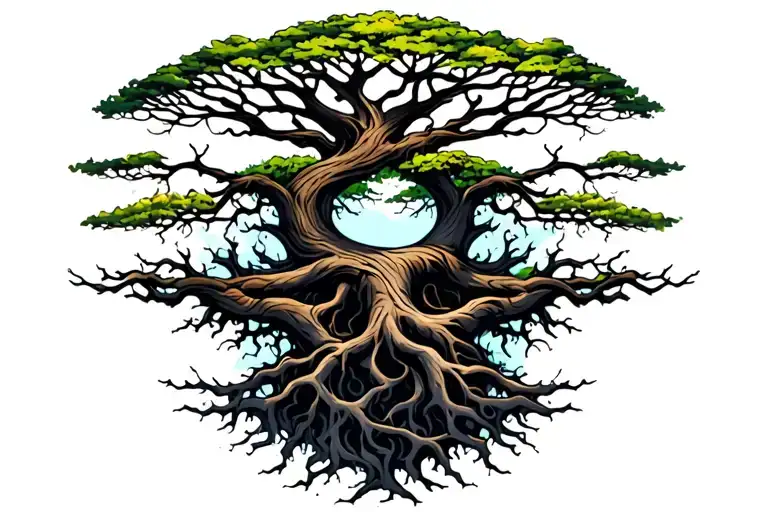 Tree Of Life With Long Roots