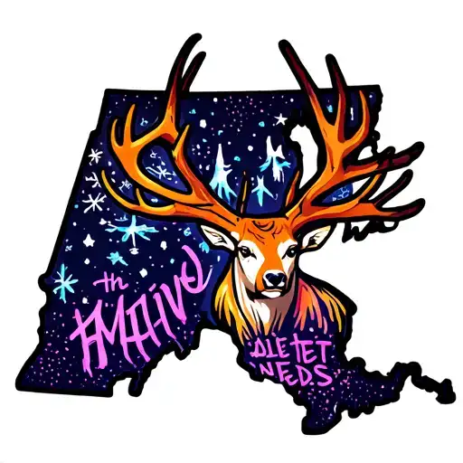 State Of Maine With Hunting In It Needs Deer Antlers