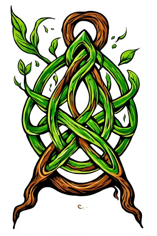 Celtic Fathers Knot Made Of Tree Roots