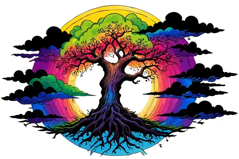 Possion Tree Death Life Pain Growth Past Circle Of Life Heaven Clouds