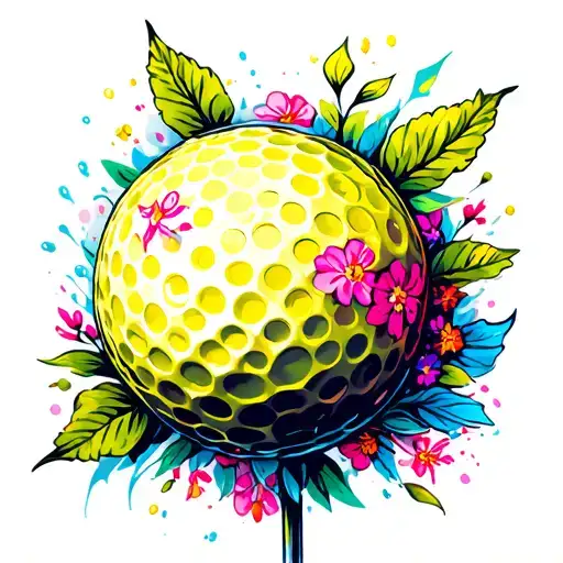 A Floral Pattern Inspired By Golf Ball