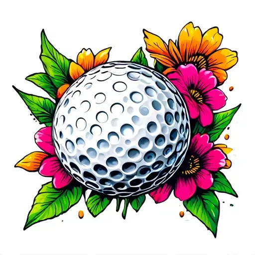 A Floral Pattern Inspired By Golf Ball