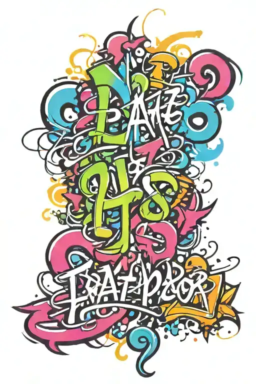 Colourful Name Written