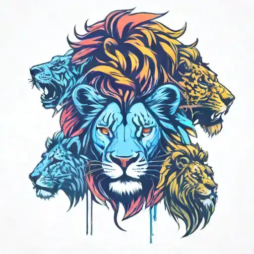 Lion And Thre Liones