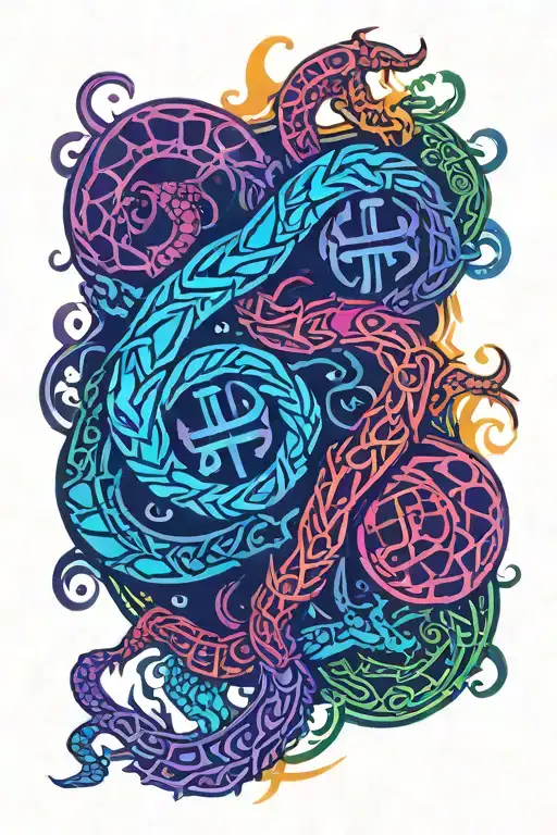 Scorpio Symbol Leo Symbol And Libra Symbol Intertwined