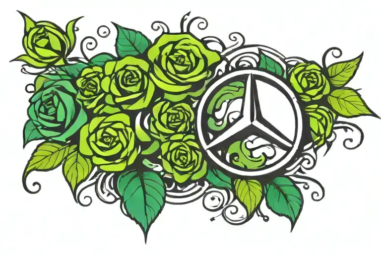 Roses Mercedes Benz Symbol
