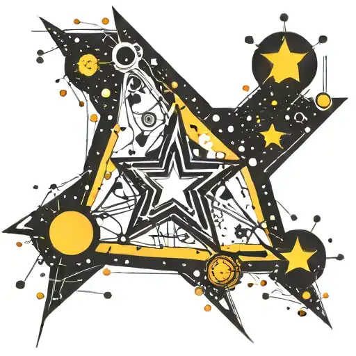 Line Drawing Of Star Constellation