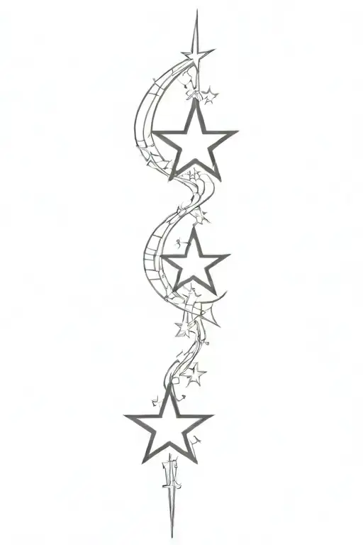 Black Stars With Expresive Ornamnets Of Martin Flacher