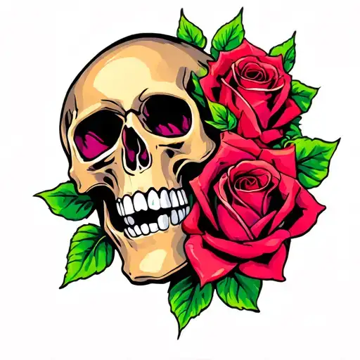 Skull And Roses