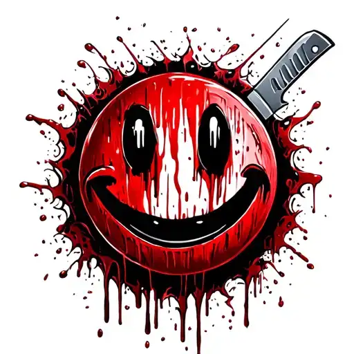 Smiley Face Morphing Bloody Knife