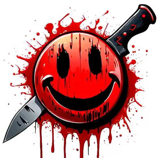 Smiley Face Morphing Bloody Knife