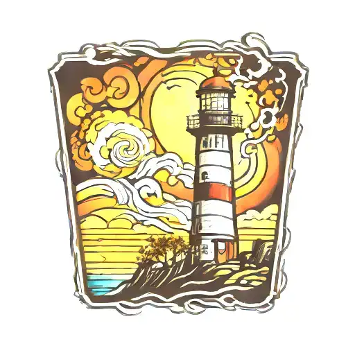 Light House With A Tornado