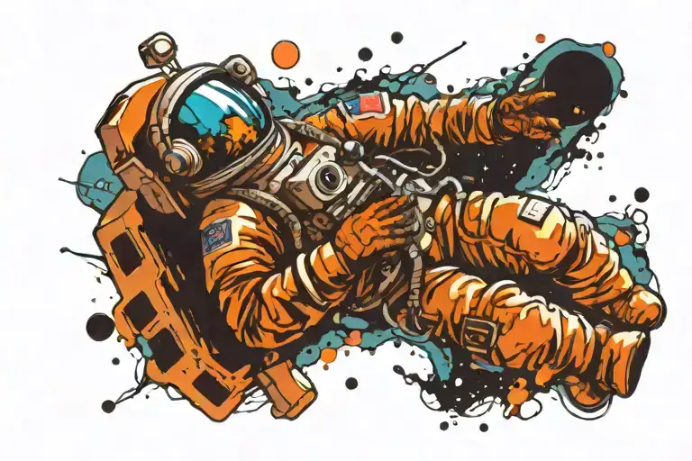Astronaut Floating In Space
