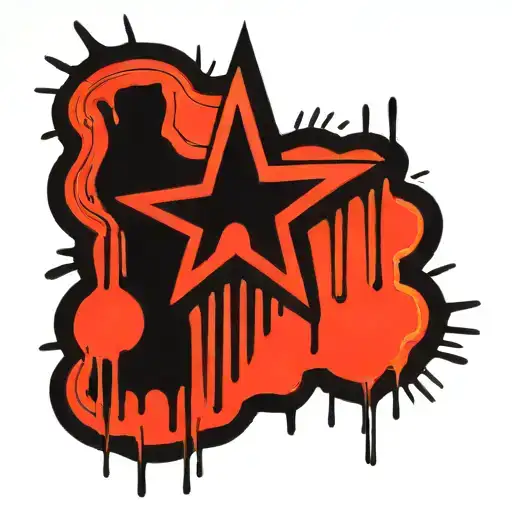 Basic Paint Dripping Down Star