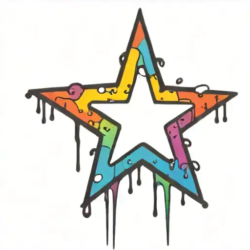 Basic Paint Dripping Down Star