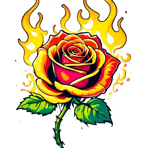 Flaming Rose