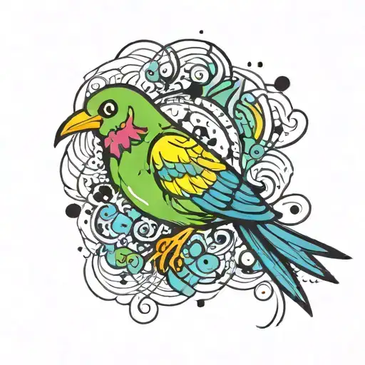 Draw With A Bird And Text Do It