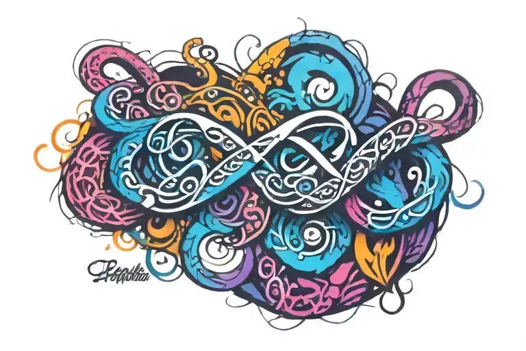 Infinity Symbol With Names Written