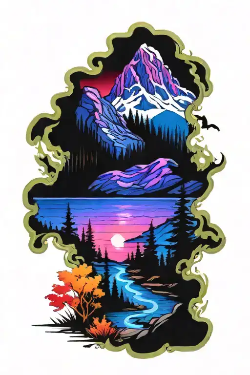 Lonesome Lake And Old Man Of The Mountain Landscape