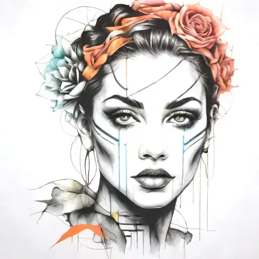 Face Portrait Using Ink Black Street Graffiti Art On A Inspired Banksy