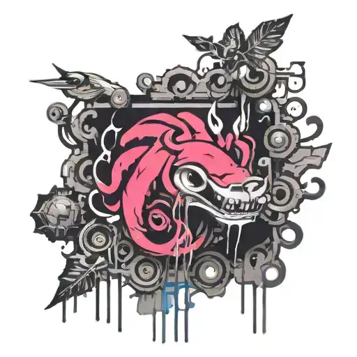 Ink Black Street Graffiti Art Using Vibrant Colors Inspired By Banksy