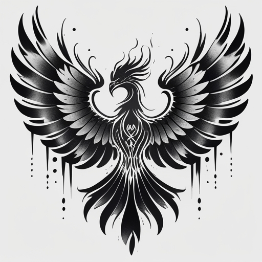 Phoenix’s Wings of Rebirth Tattoo idea