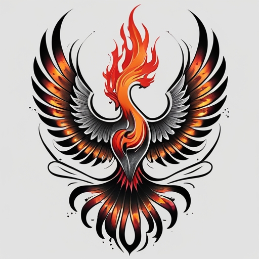 Phoenix’s Rebirth of Flame Tattoo idea