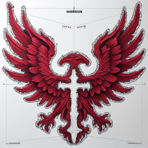 Crimson Wings of Eternal Flame Tattoo idea