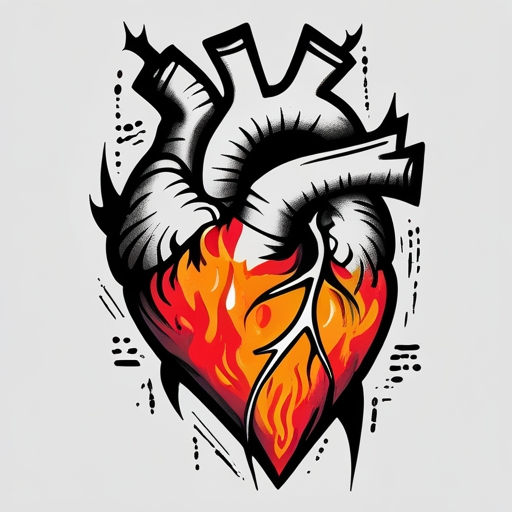 Firestorm Heart Tattoo idea