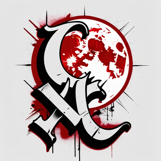 Crimson Ember of the Moon Tattoo idea