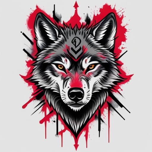 Crimson Path of the Wolf’s Soul Tattoo idea