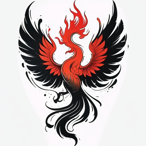 Crimson Ember’s Breath of the Phoenix Tattoo idea