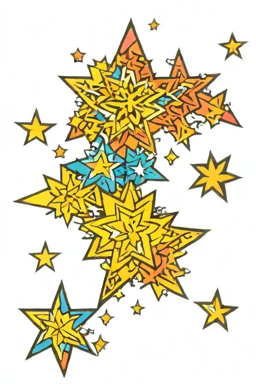 Alaska Geomatric Lettering 14 Star Snow