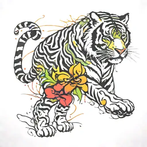 Full Body Tiger Walking