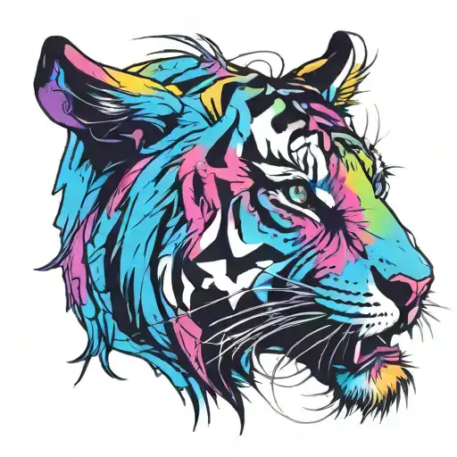 Graffiti Tiger Side Profile
