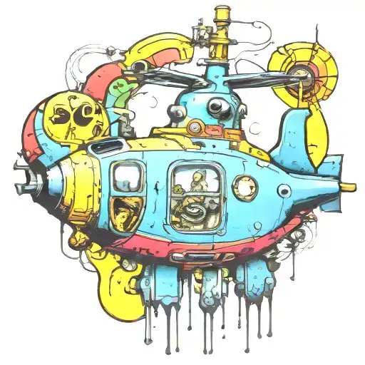 Biomechanical Beatles Yellow Submarine Bomb