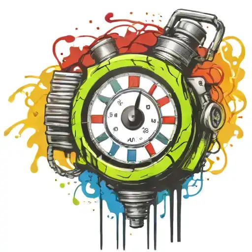 Wired Explosive Device With Wires And Timer Time Running