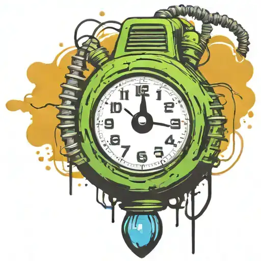 Wired Explosive Device With Wires And Timer Time Running Grenade