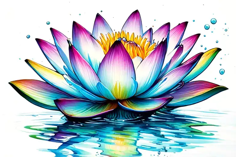 A Water Lily Made Entirely Of Water