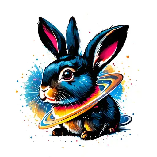 Baby Bunny In Solar System